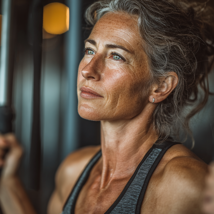 Senioři cvičící jógu v parku